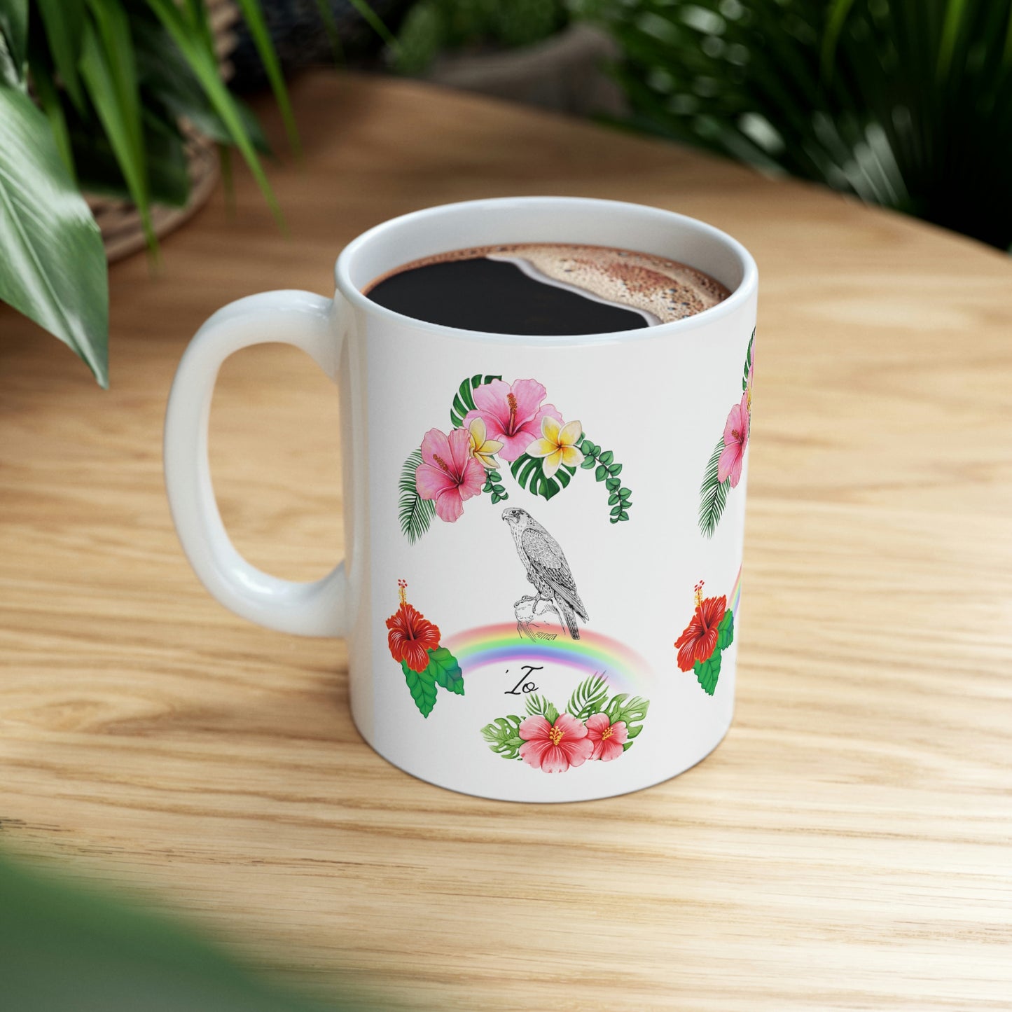 Io Hawaiian Hawk Ceramic Mug 11 oz