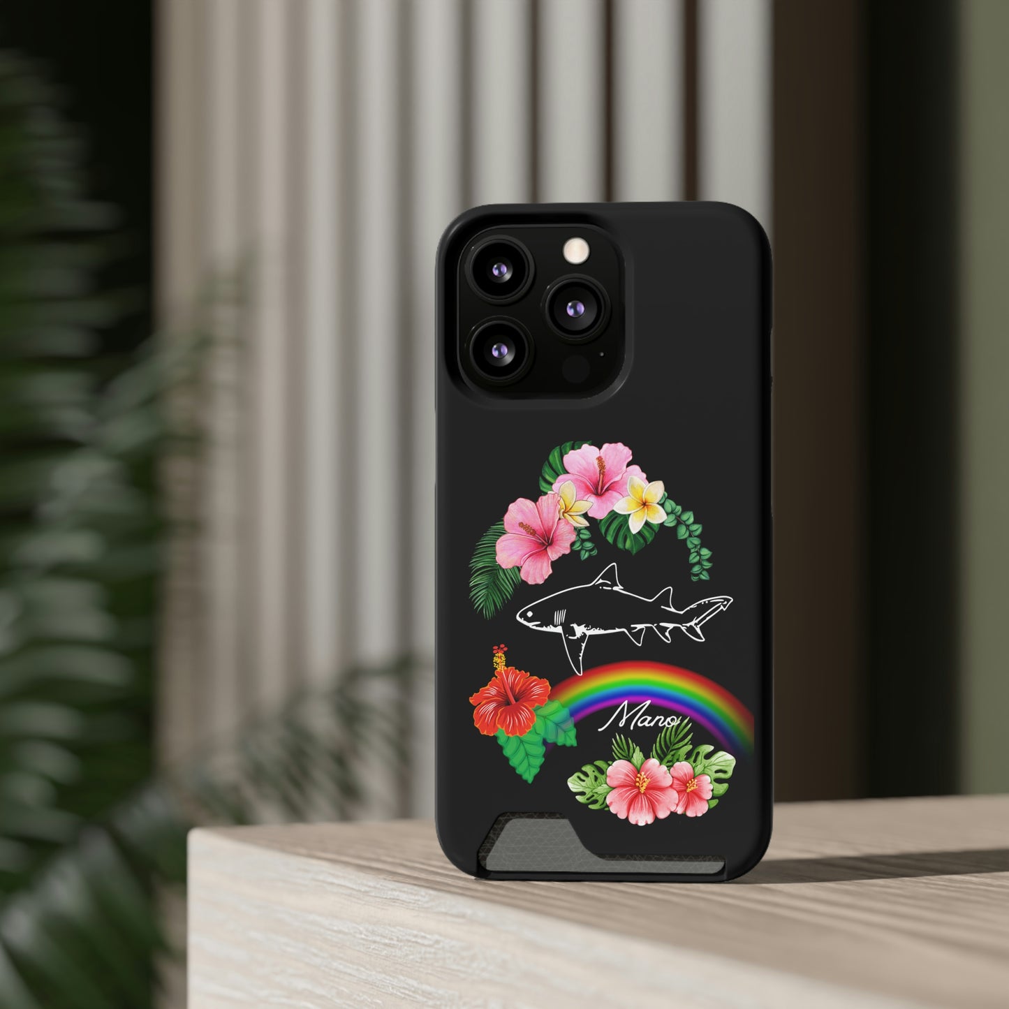 Mano Shark Phone Case With Card Holder