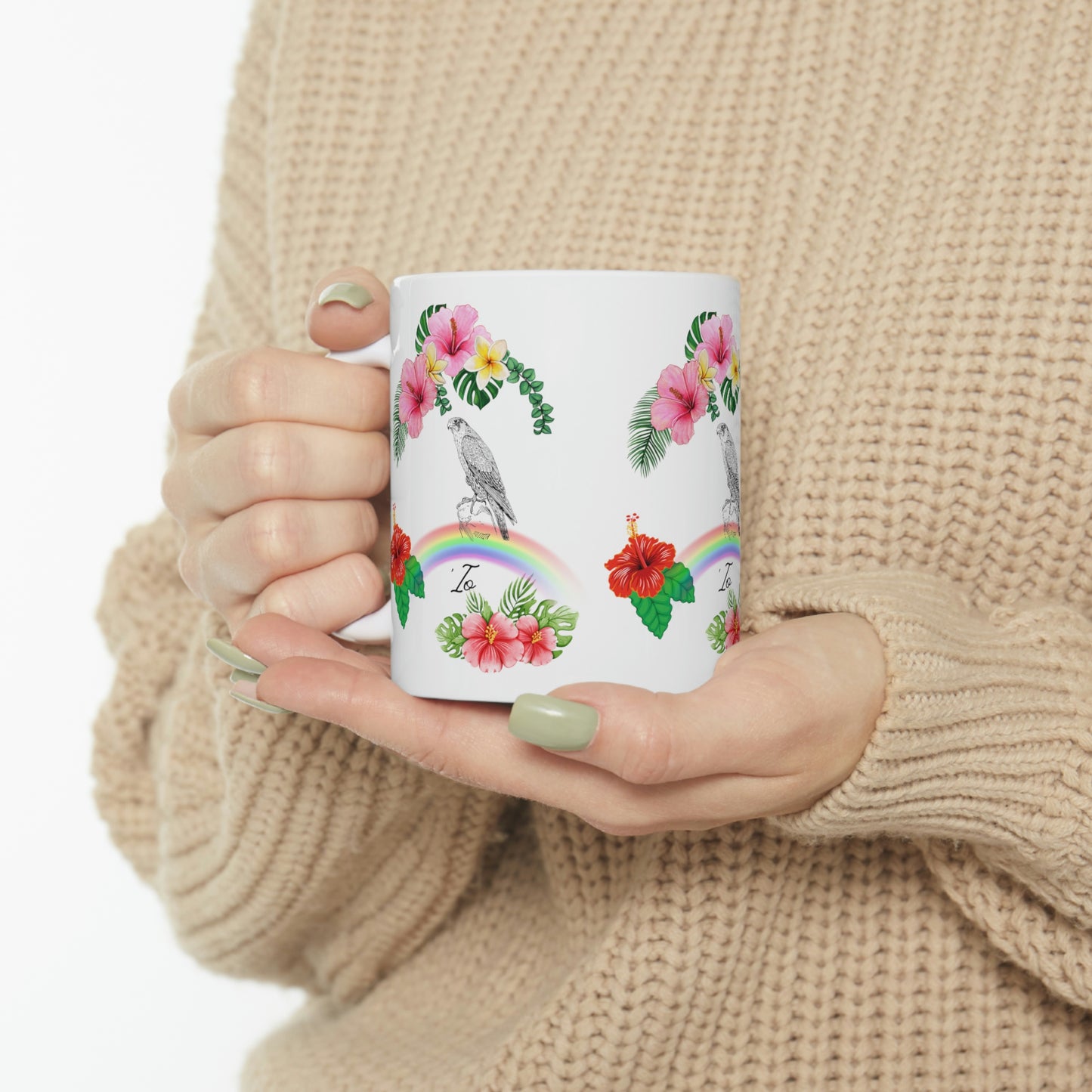 Io Hawaiian Hawk Ceramic Mug 11 oz