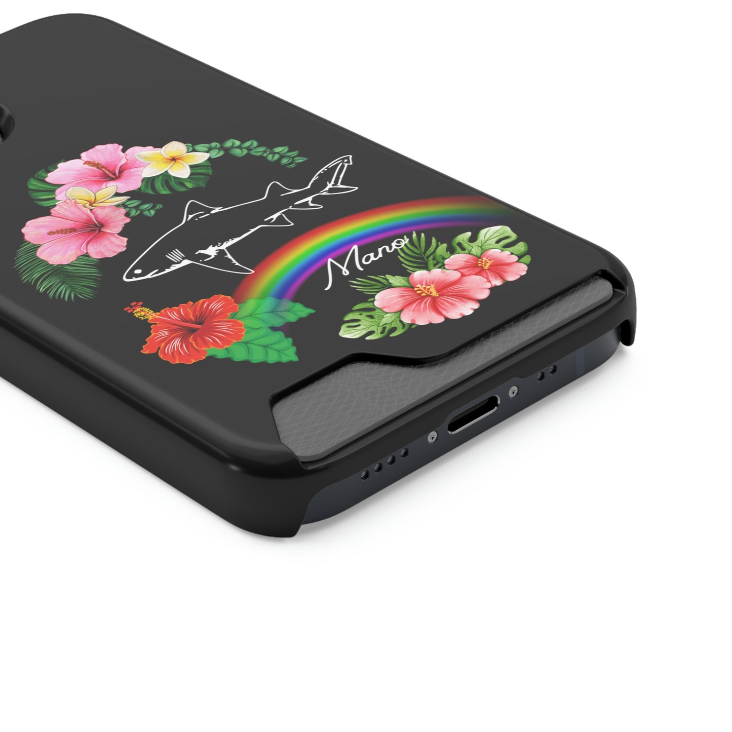 Mano Shark Phone Case With Card Holder