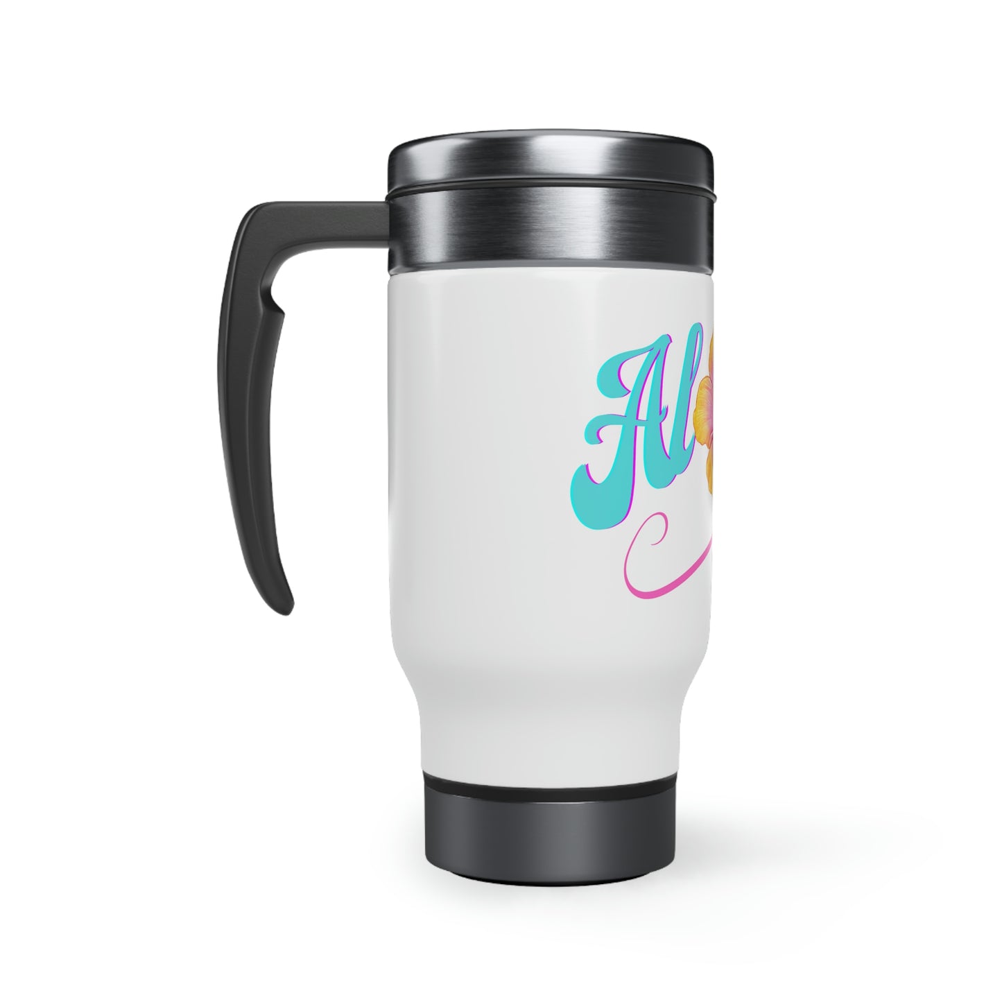 Aloha Stainless Steel Travel Mug with Handle, 14oz