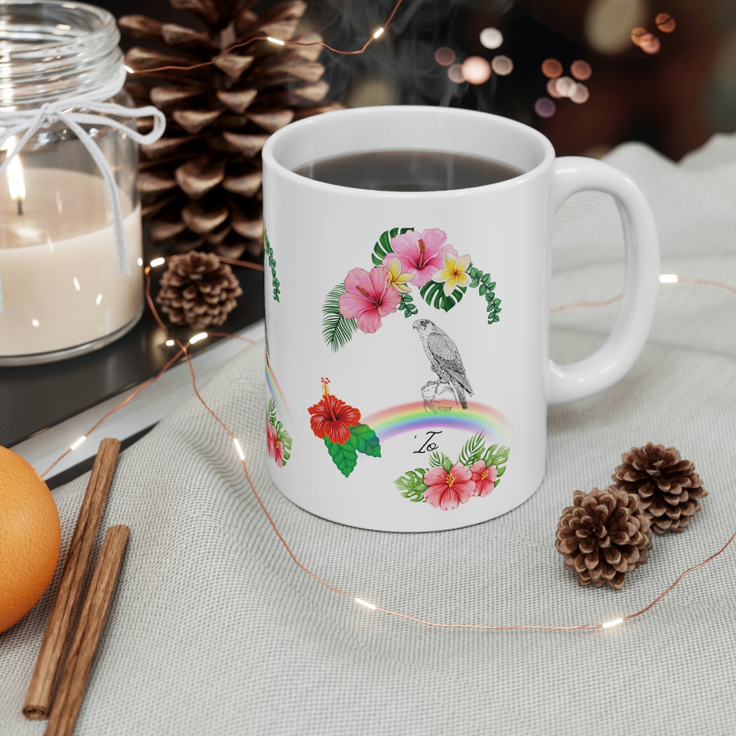 Io Hawaiian Hawk Ceramic Mug 11 oz