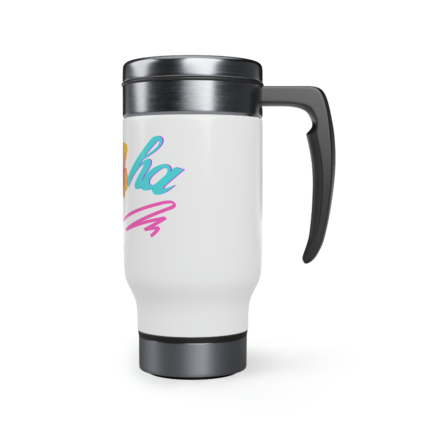 Aloha Stainless Steel Travel Mug with Handle, 14oz