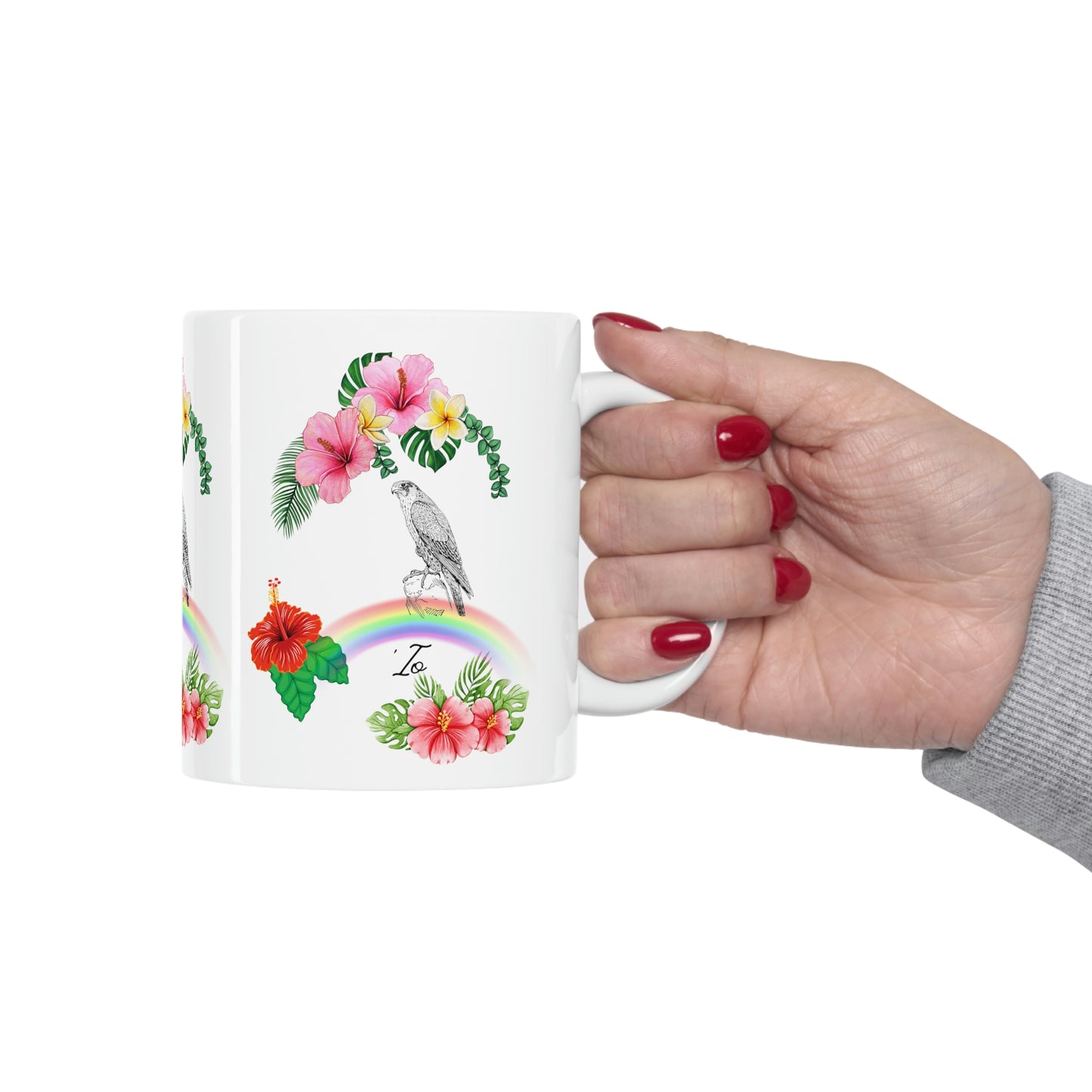 Io Hawaiian Hawk Ceramic Mug 11 oz