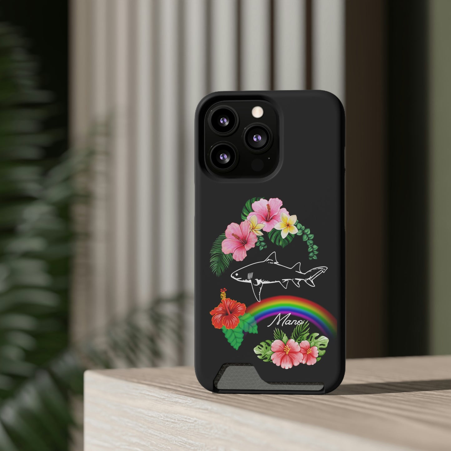 Mano Shark Phone Case With Card Holder