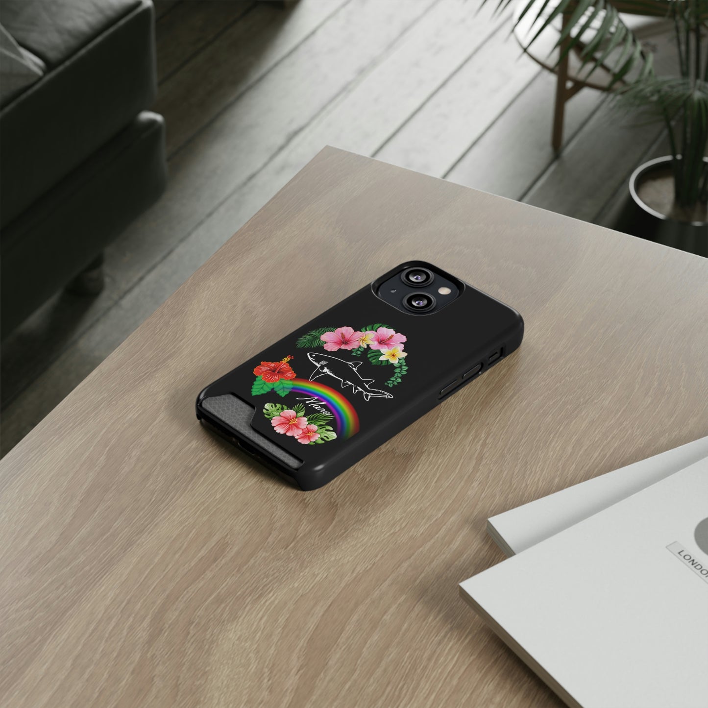 Mano Shark Phone Case With Card Holder