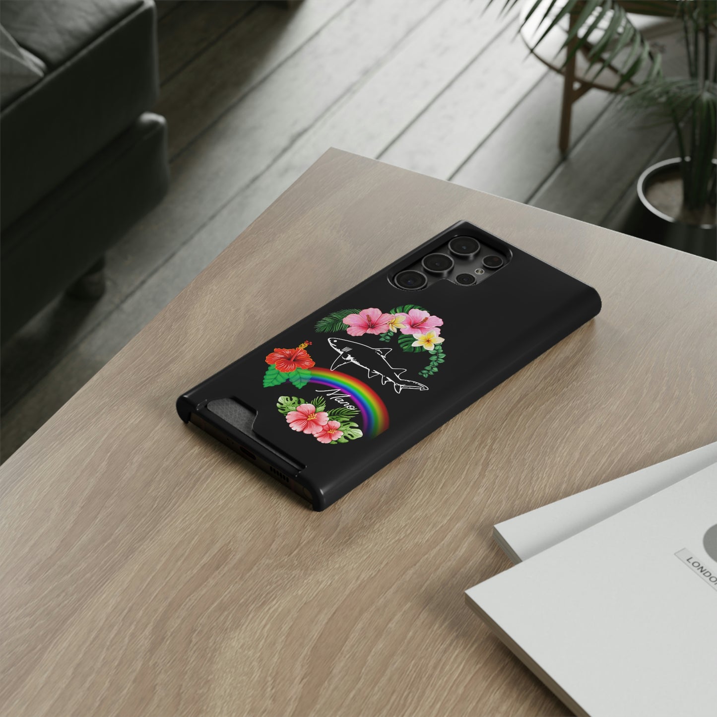 Mano Shark Phone Case With Card Holder