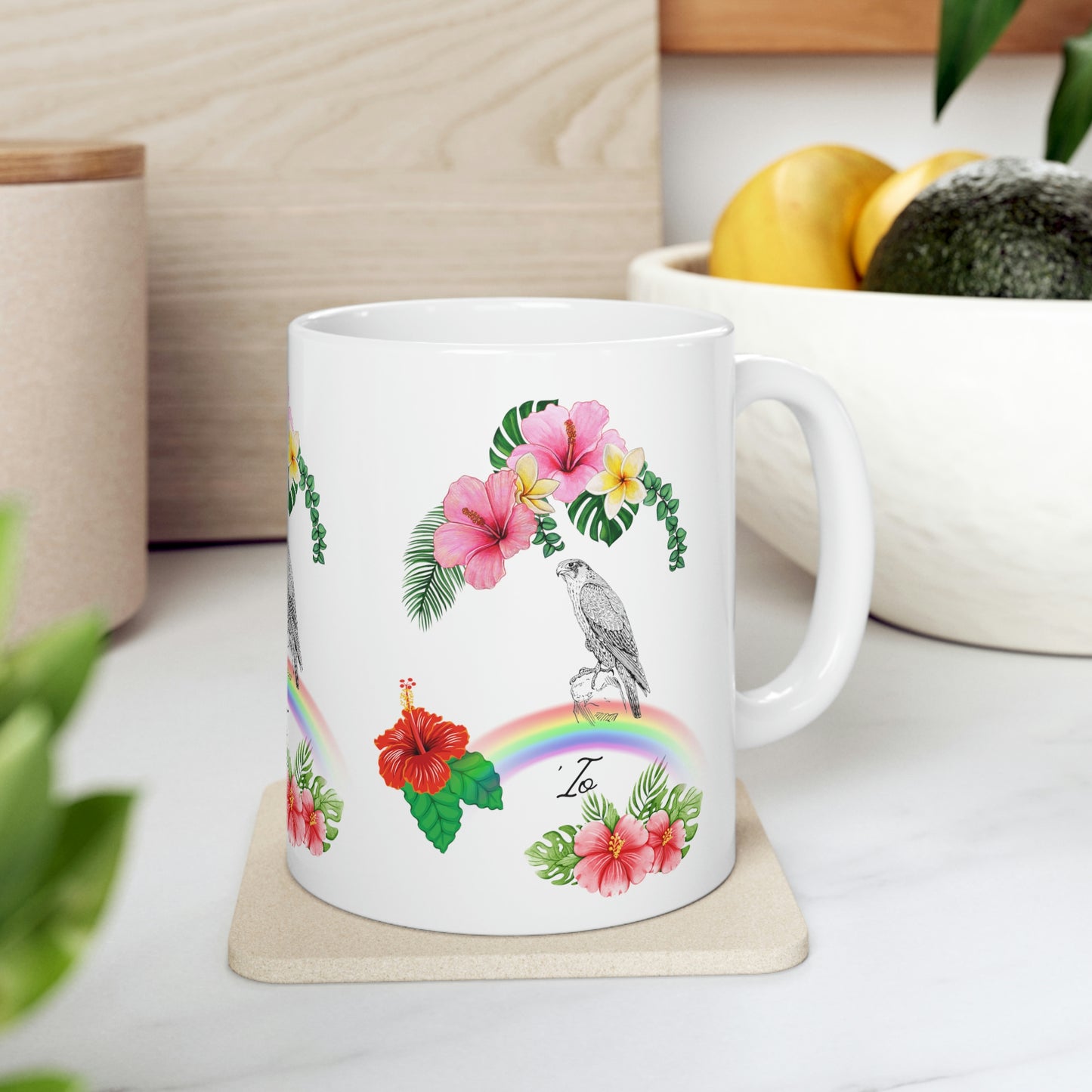 Io Hawaiian Hawk Ceramic Mug 11 oz