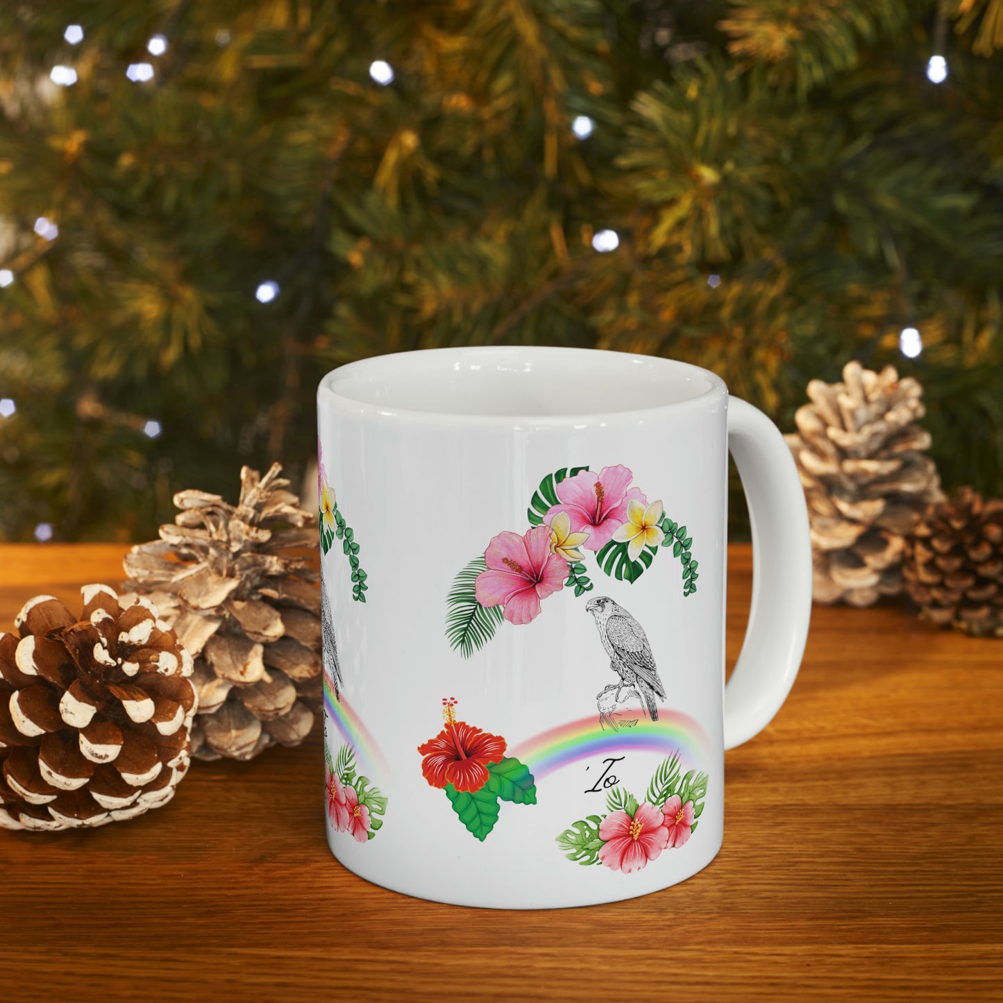 Io Hawaiian Hawk Ceramic Mug 11 oz