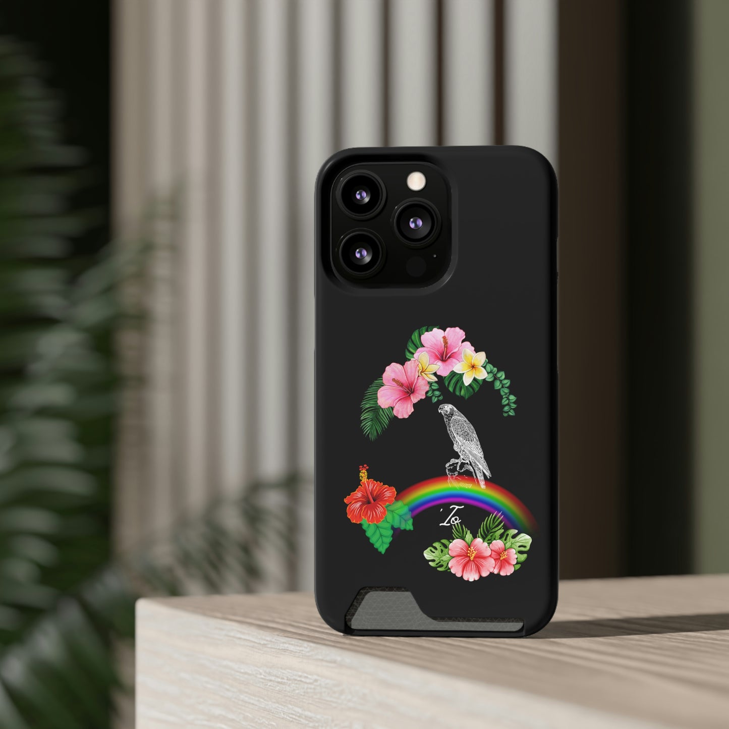 Io Hawaiian Hawk Phone Case With Card Holder