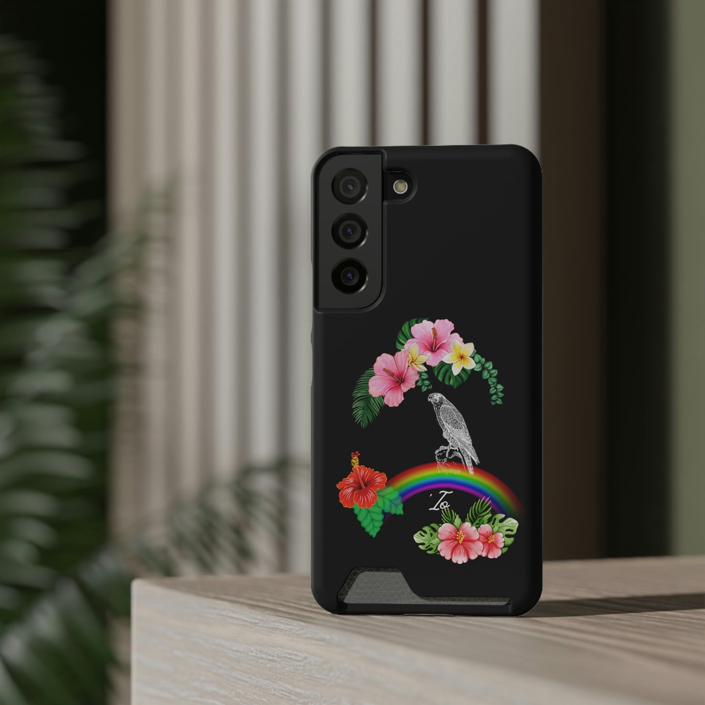 Io Hawaiian Hawk Phone Case With Card Holder