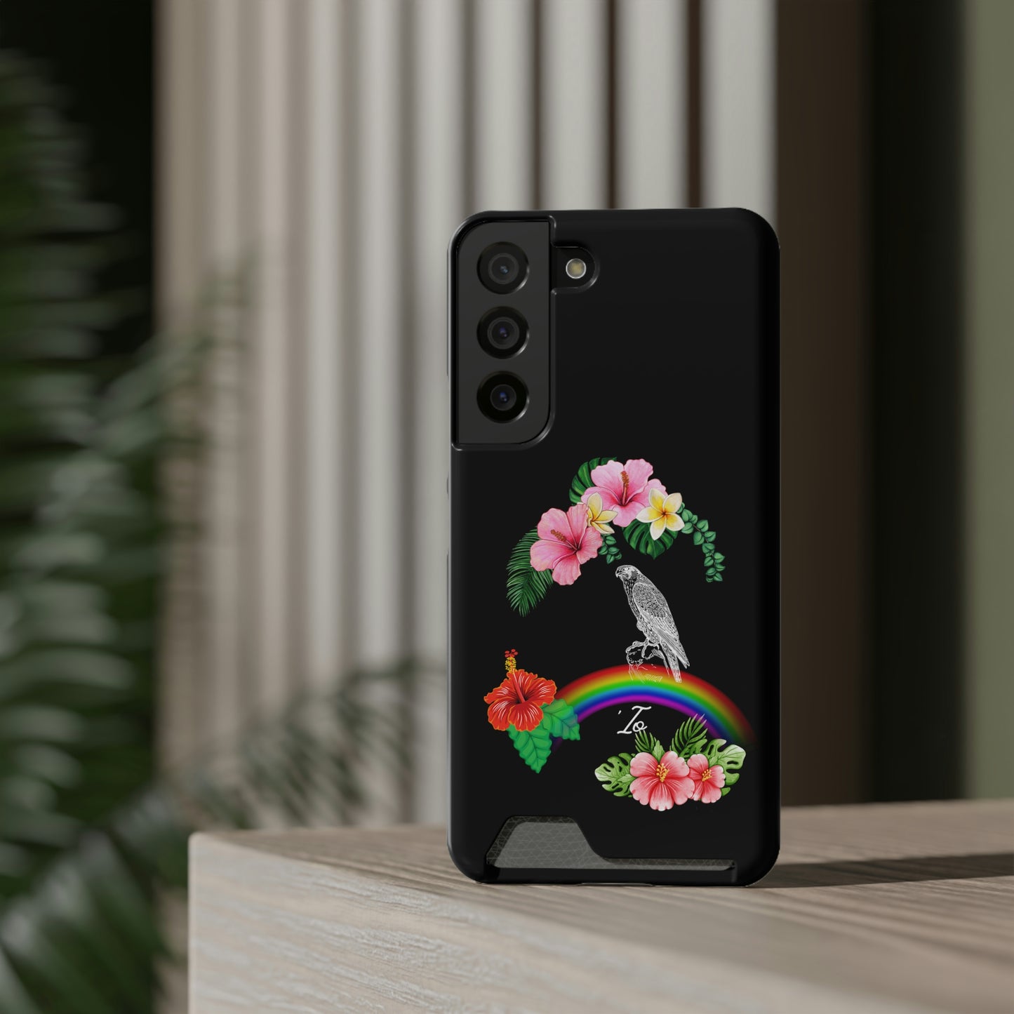 Io Hawaiian Hawk Phone Case With Card Holder