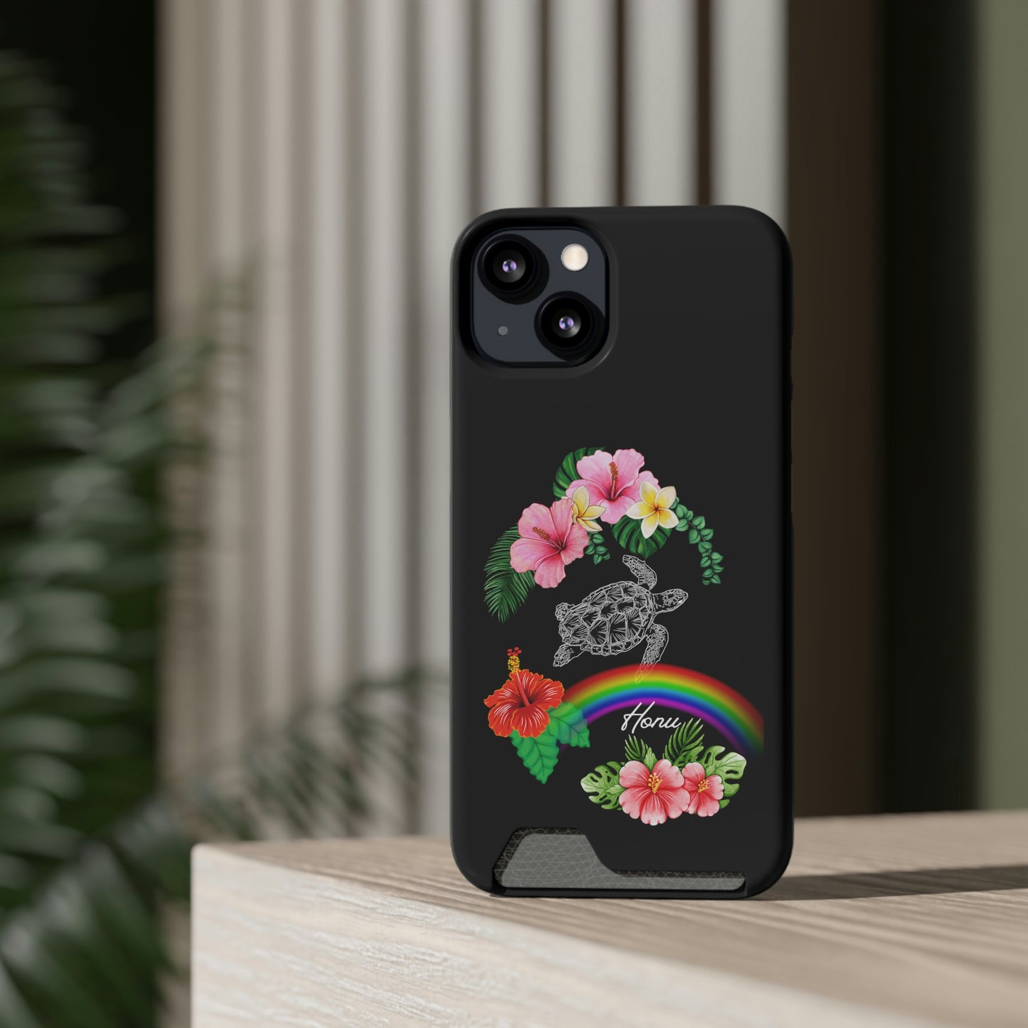 Honu Turtle Phone Case With Card Holder