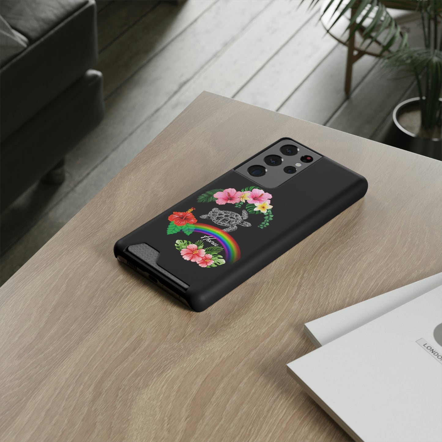 Honu Turtle Phone Case With Card Holder