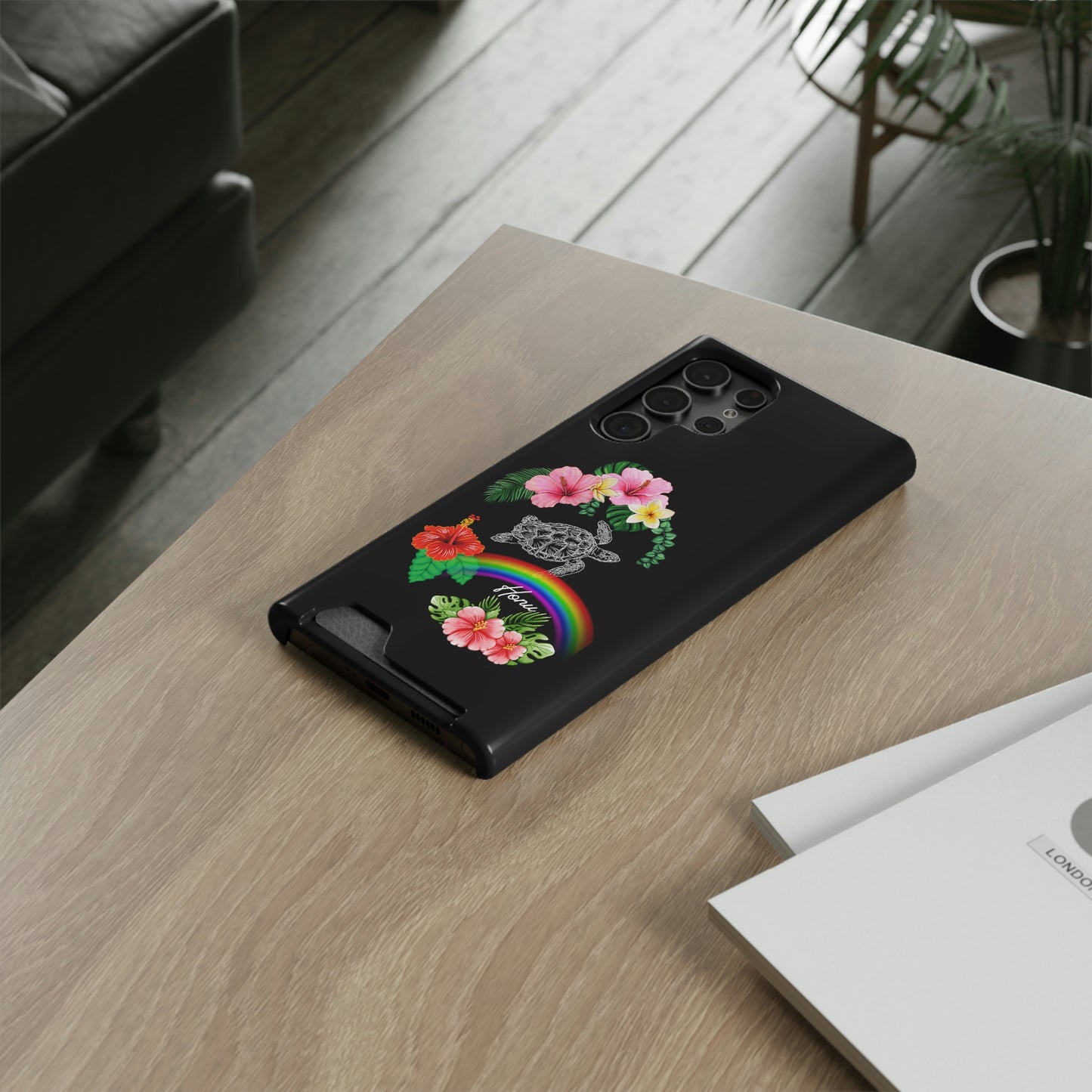 Honu Turtle Phone Case With Card Holder