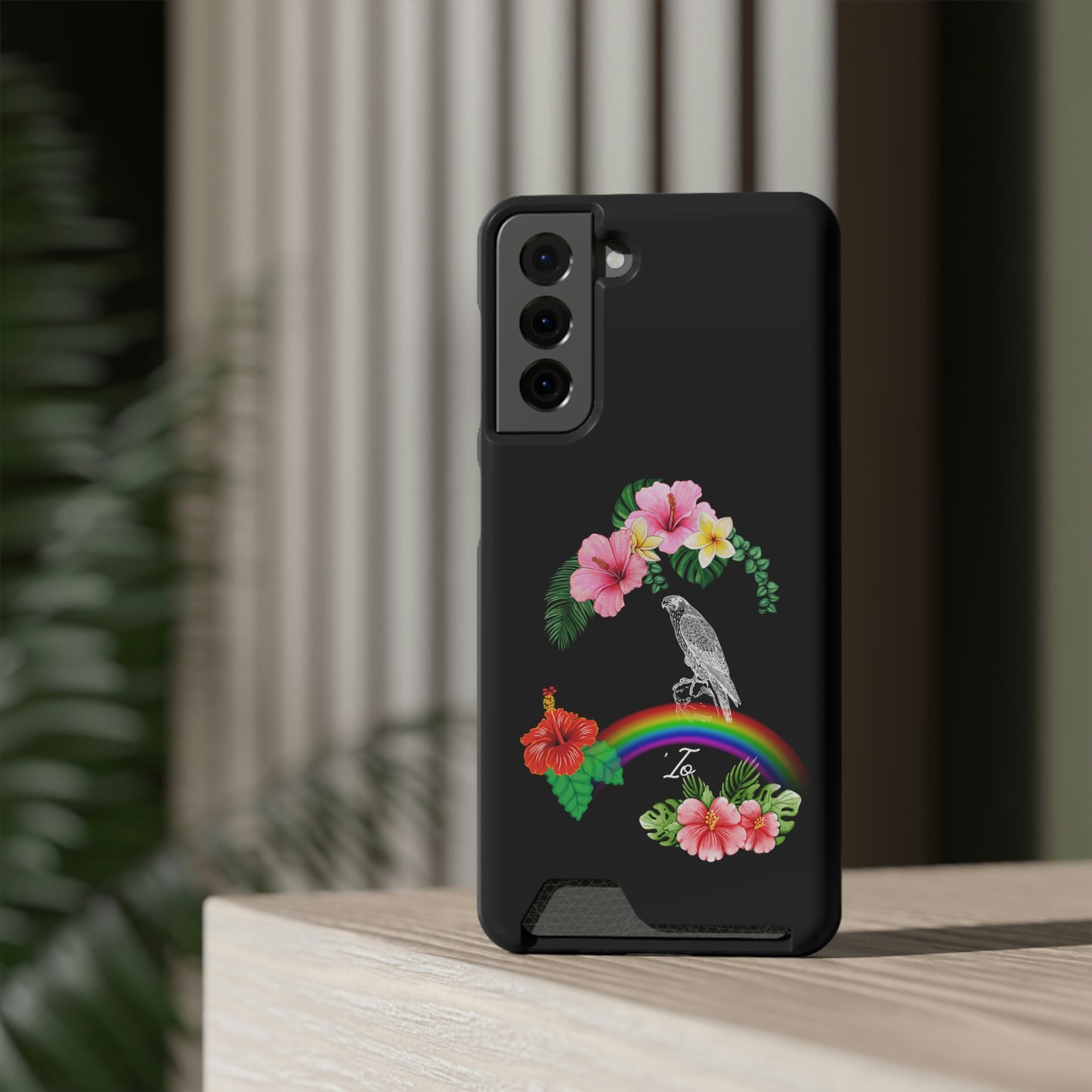 Io Hawaiian Hawk Phone Case With Card Holder