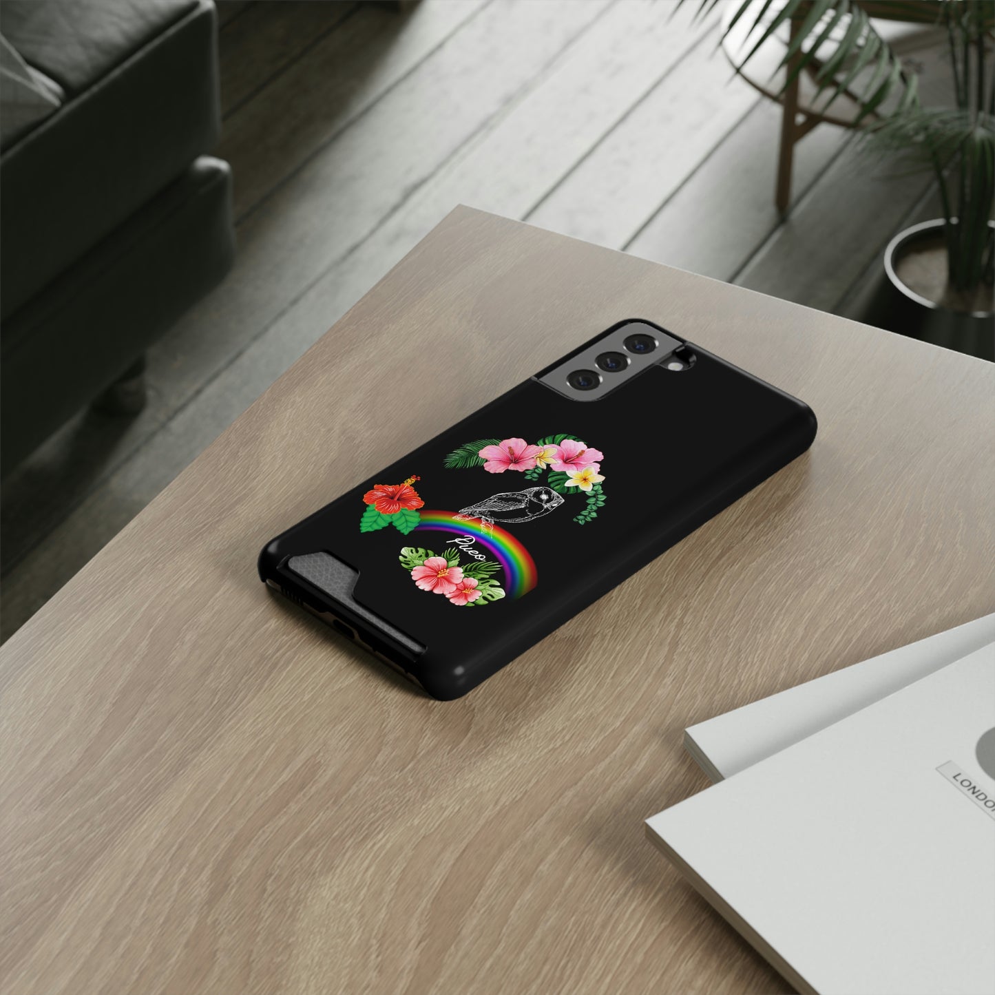 Pueo Owl Phone Case With Card Holder