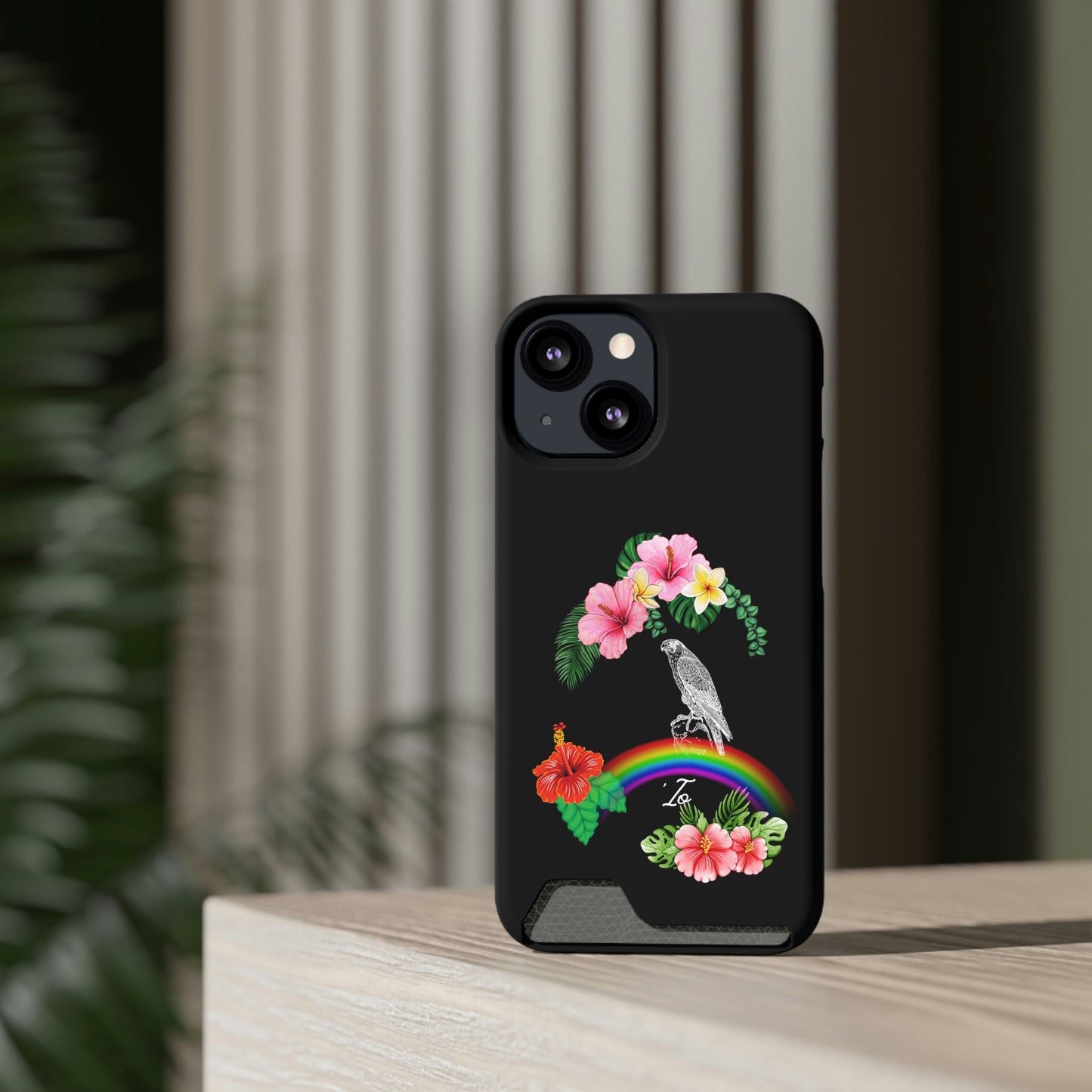 Io Hawaiian Hawk Phone Case With Card Holder