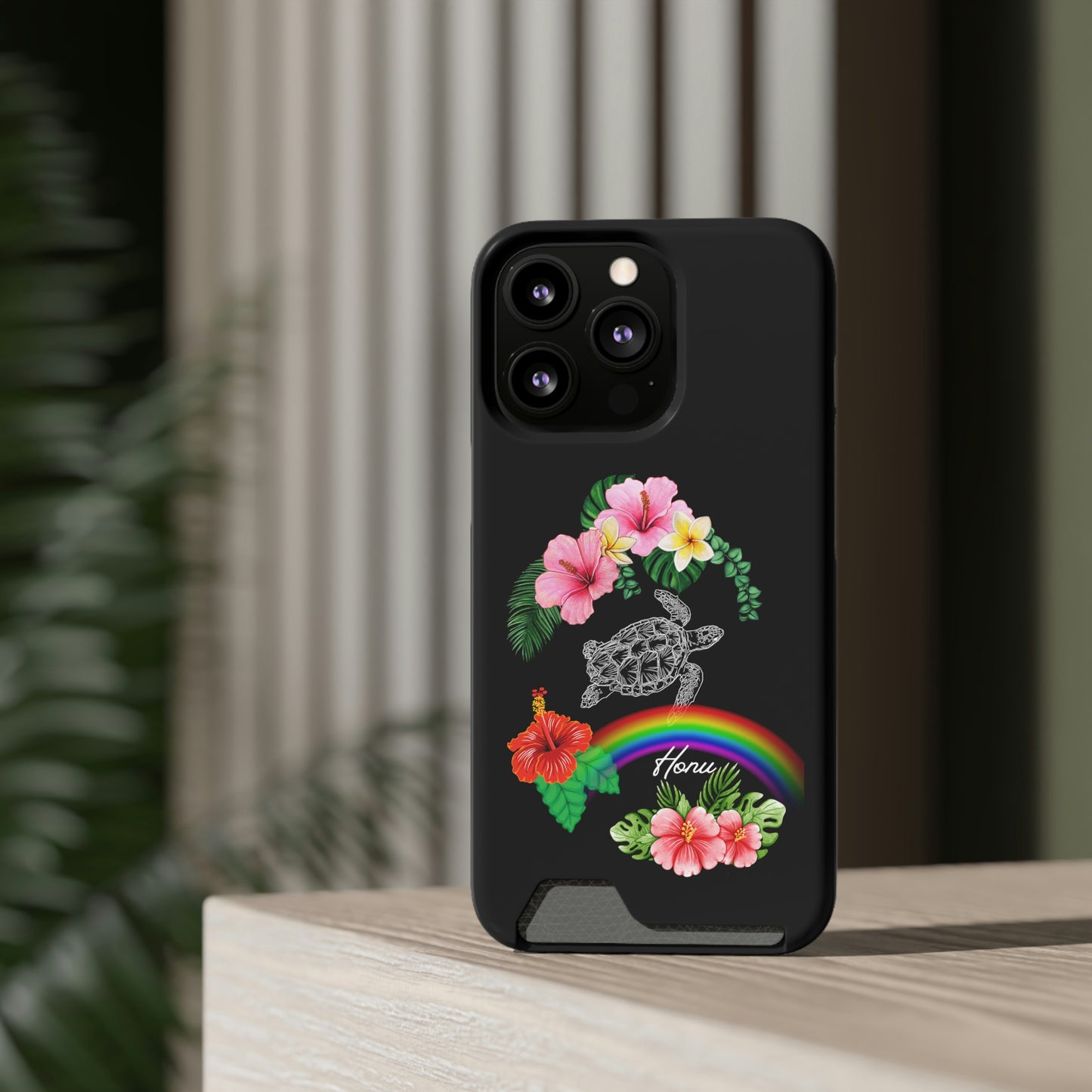 Honu Turtle Phone Case With Card Holder