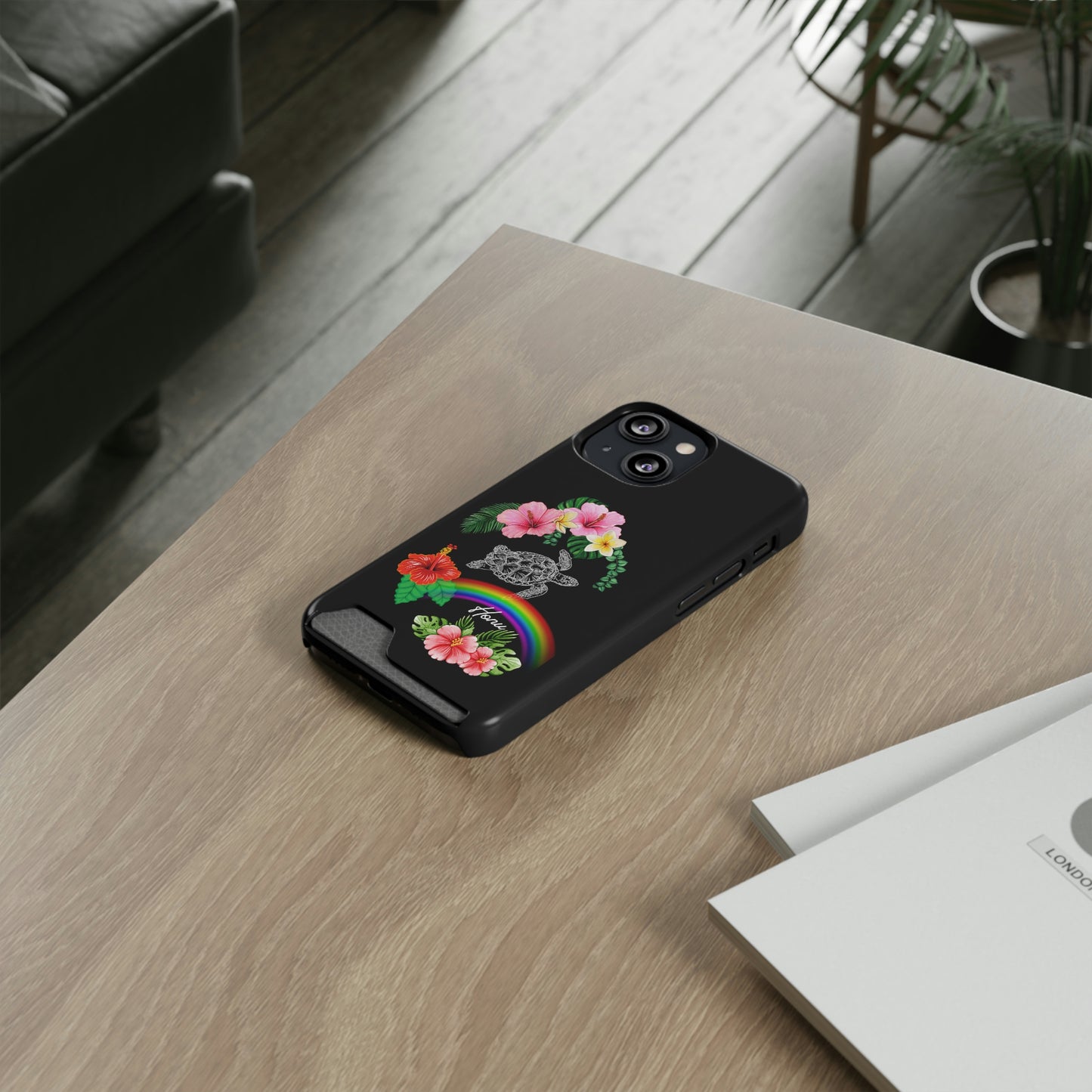 Honu Turtle Phone Case With Card Holder