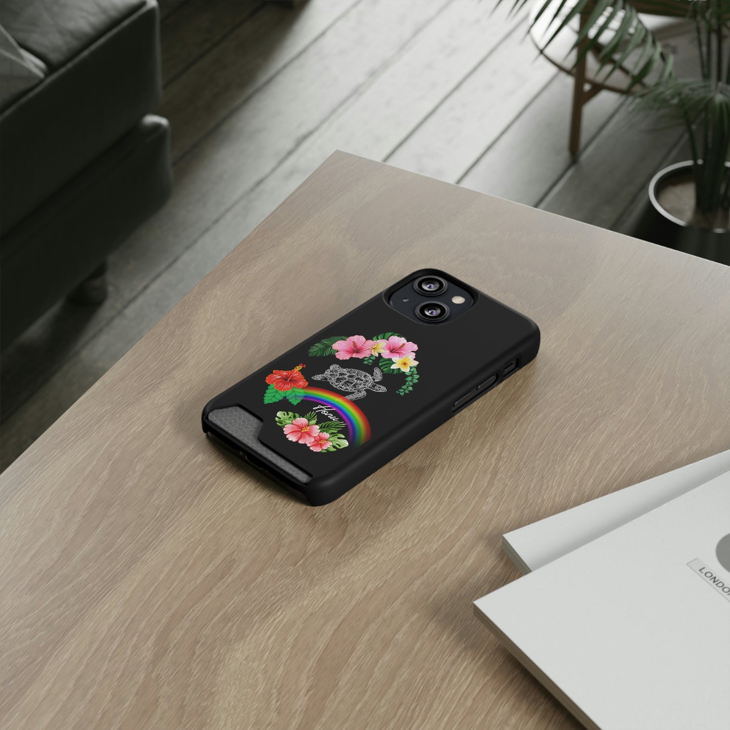 Honu Turtle Phone Case With Card Holder