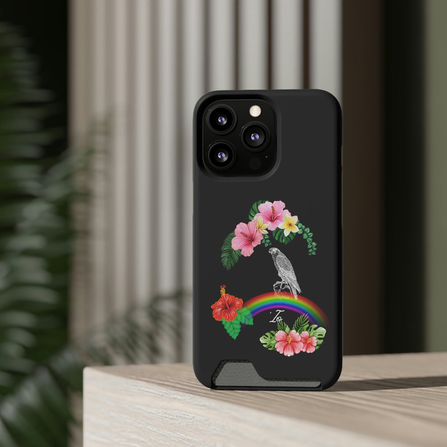 Io Hawaiian Hawk Phone Case With Card Holder