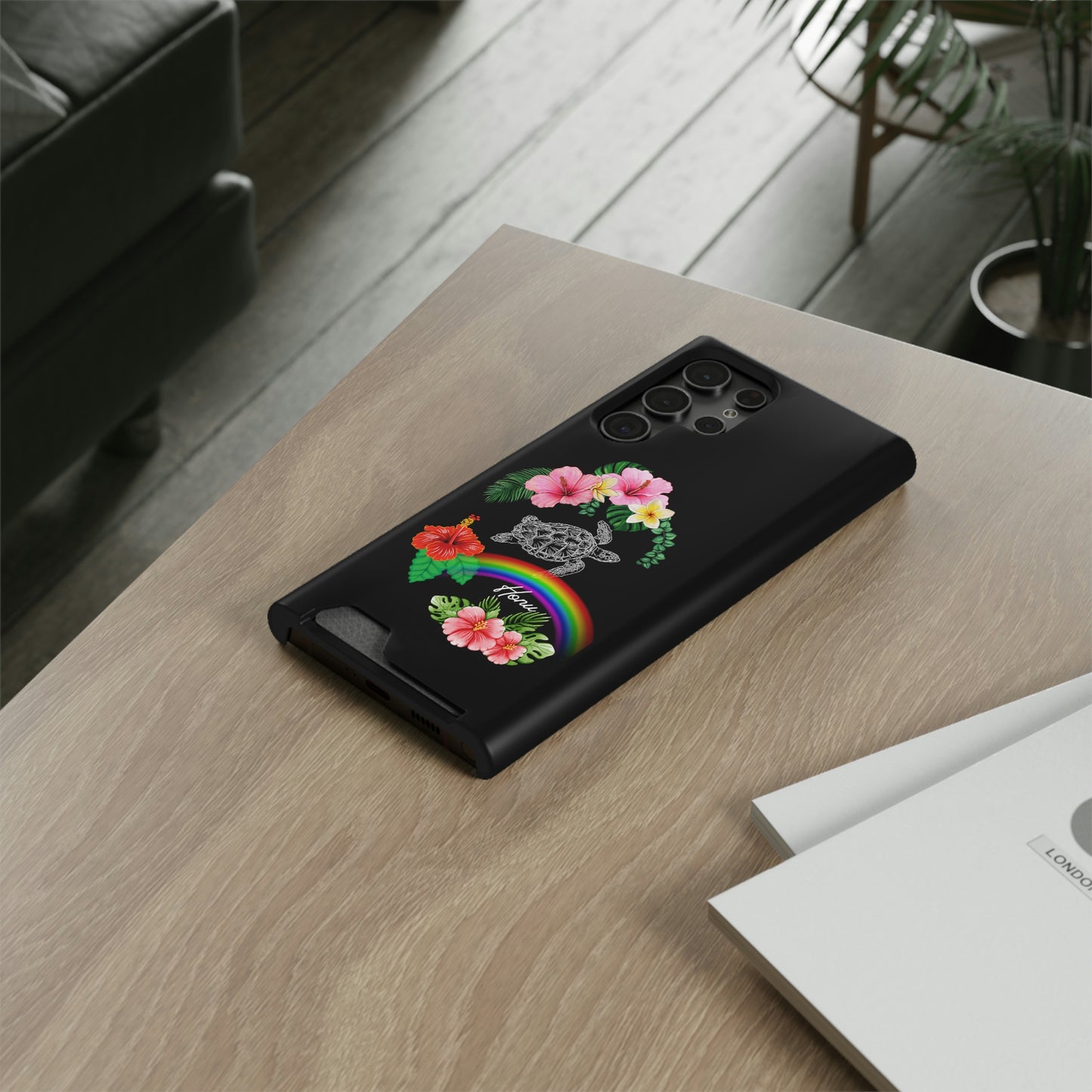 Honu Turtle Phone Case With Card Holder