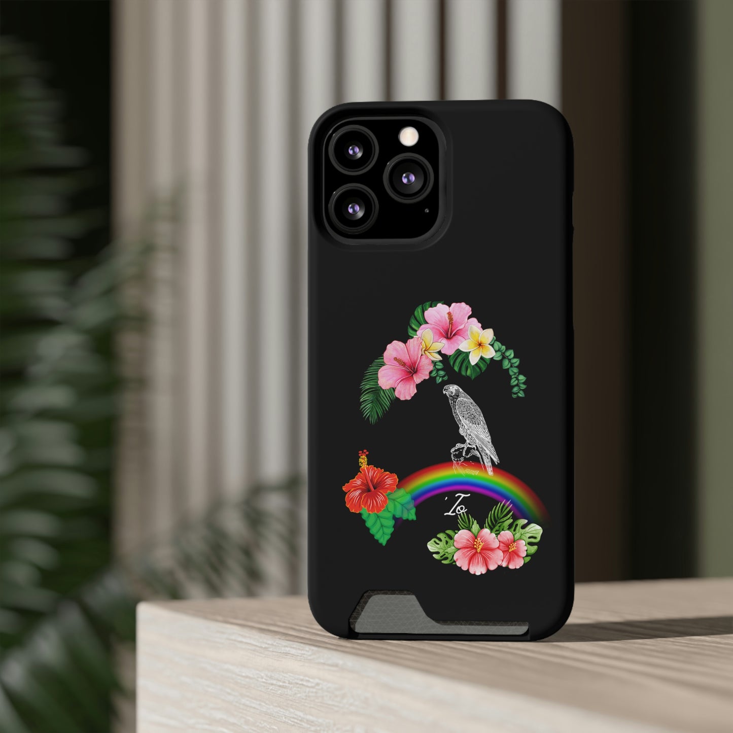 Io Hawaiian Hawk Phone Case With Card Holder
