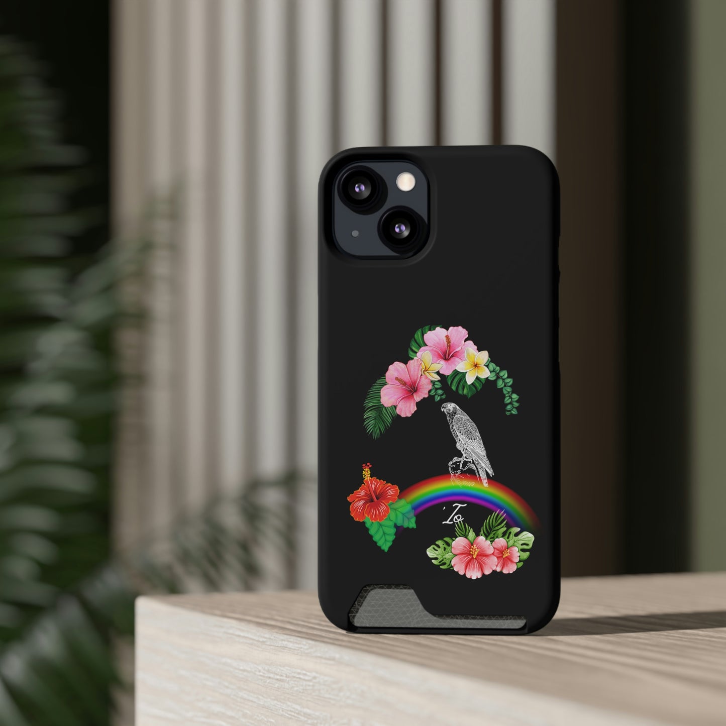 Io Hawaiian Hawk Phone Case With Card Holder