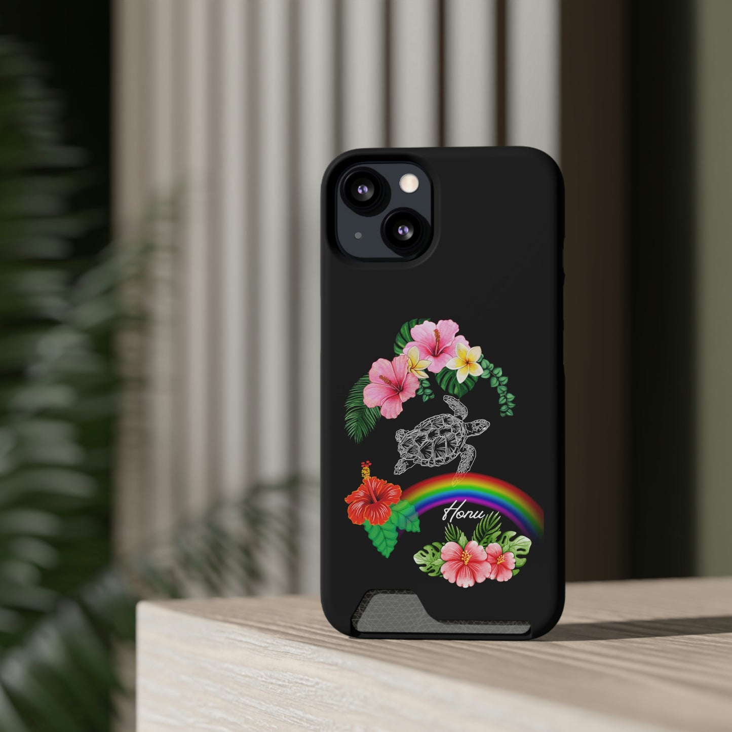 Honu Turtle Phone Case With Card Holder