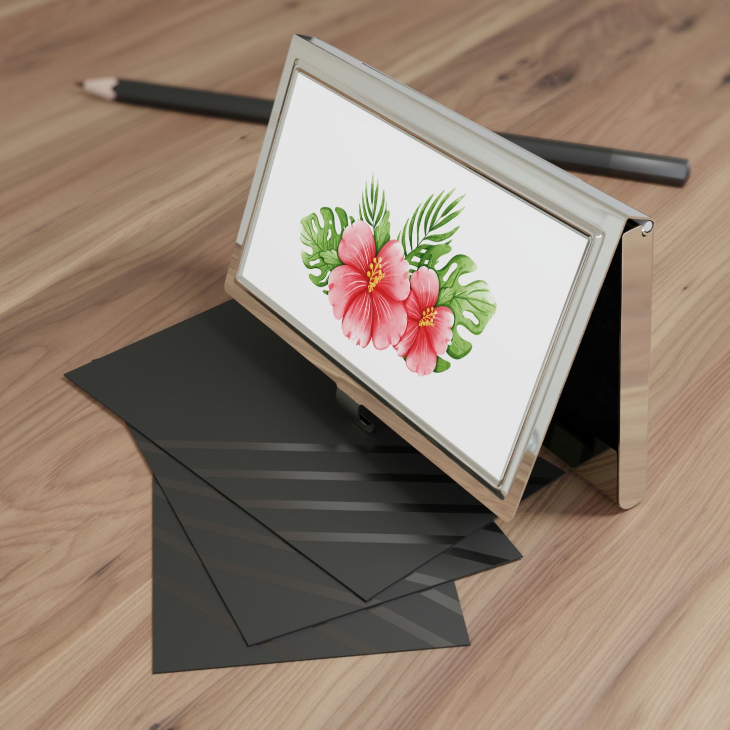 Hibiscus Business Card Holder